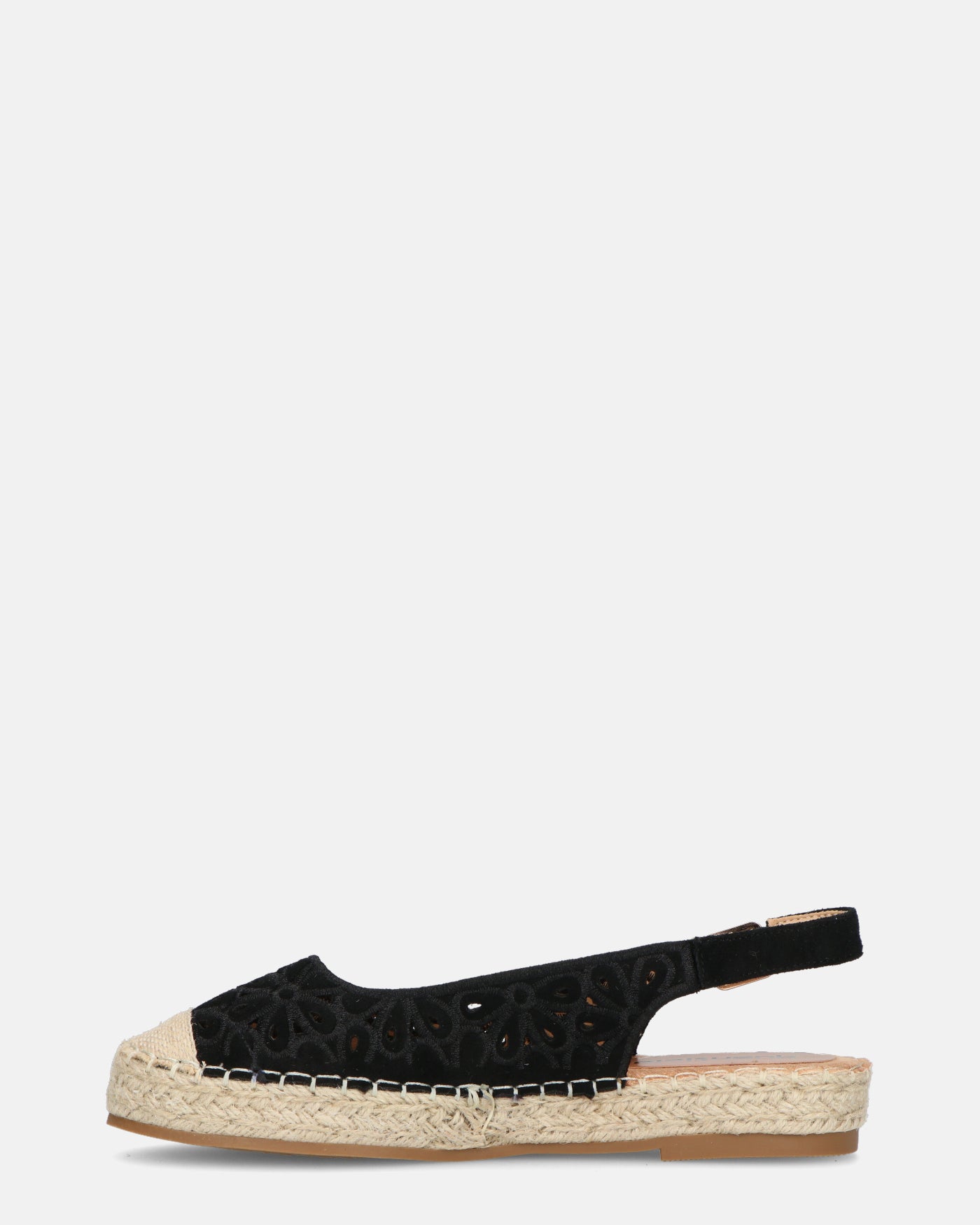 CAREY - sandals with embroidered texture and straw sole