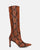 CAROLINE - high heel boot in light brown python