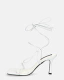 DOLLY - white stiletto heel with laces