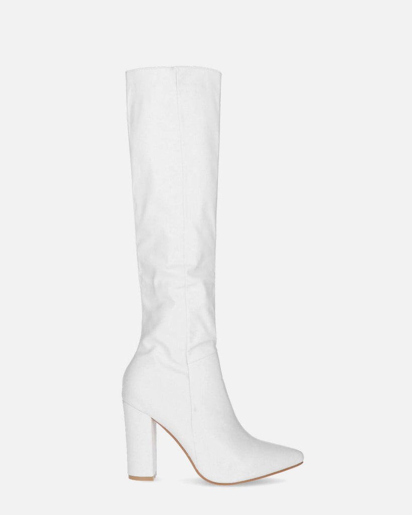 KSENIA - high boots in white pu