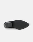 LIANA - camperos with heel in  black eco-leather