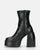 MYA - platform ankle boots with high heels in black eco-leather