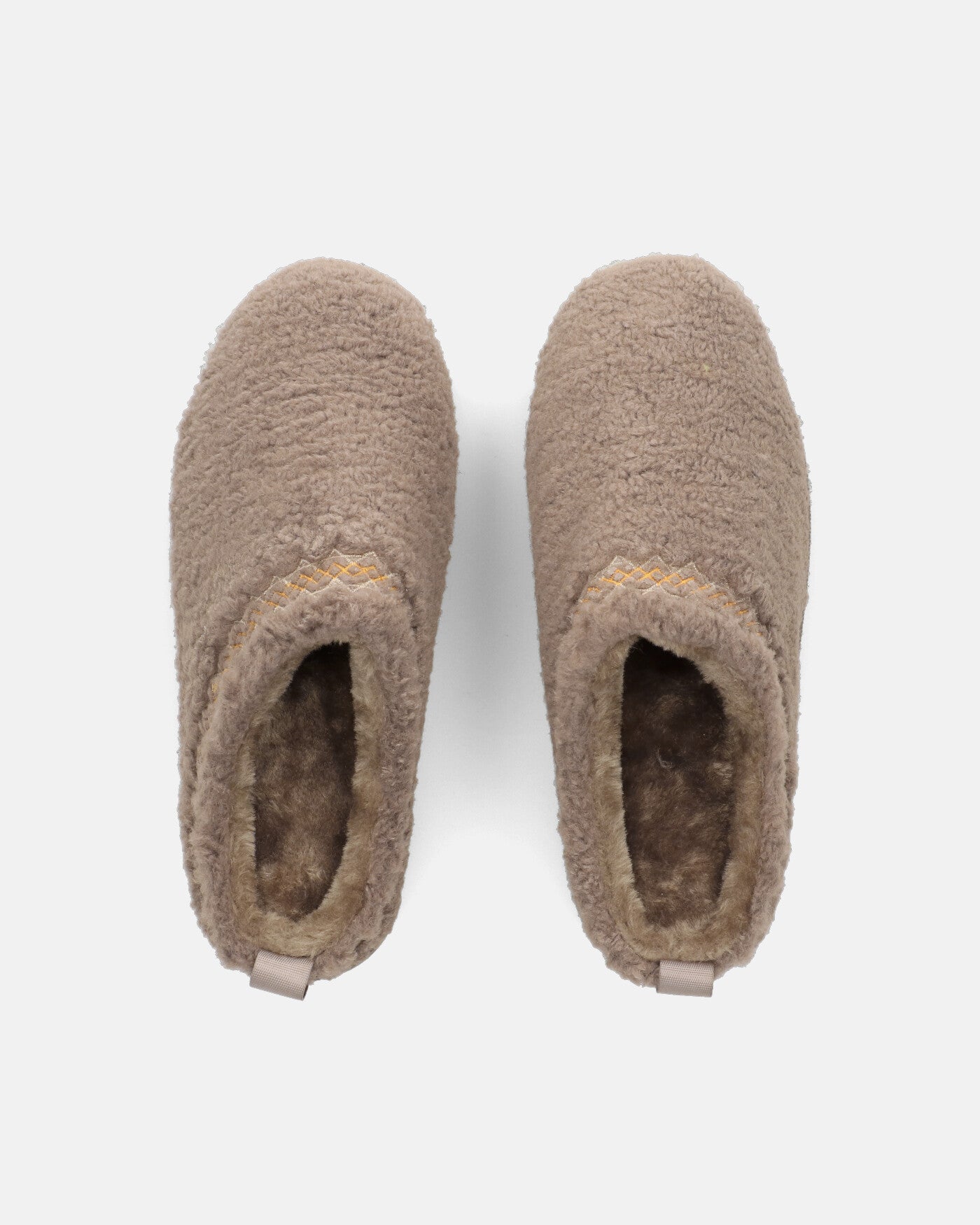 SHIGE - gray platform slippers with embroidery
