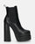 SOLEDAD - black PU high heel ankle boots