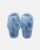 SUZUE - blue fur open toe slippers