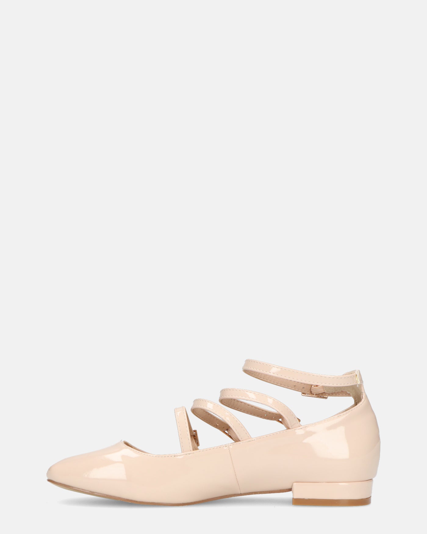 ZAWE - beige glassy sandals with straps