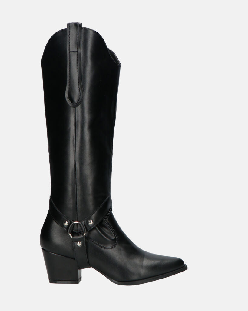 2 in 1 - CAMILA - texan boots with removable black eco-leather upper