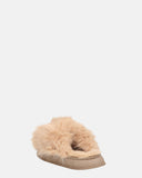 STAFFI - beige fur slippers