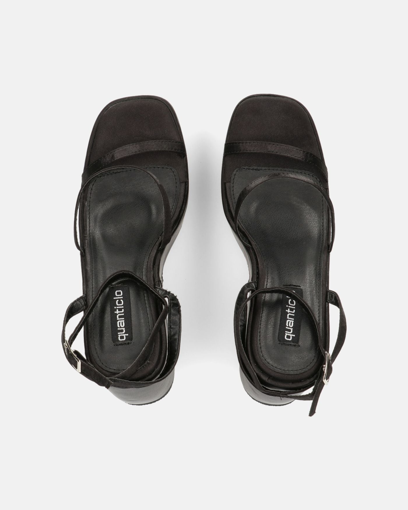 MARIMAR - wedge sandals in black lycra