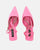 DORIS - heeled shoes in light pink lycra and gems on the strap