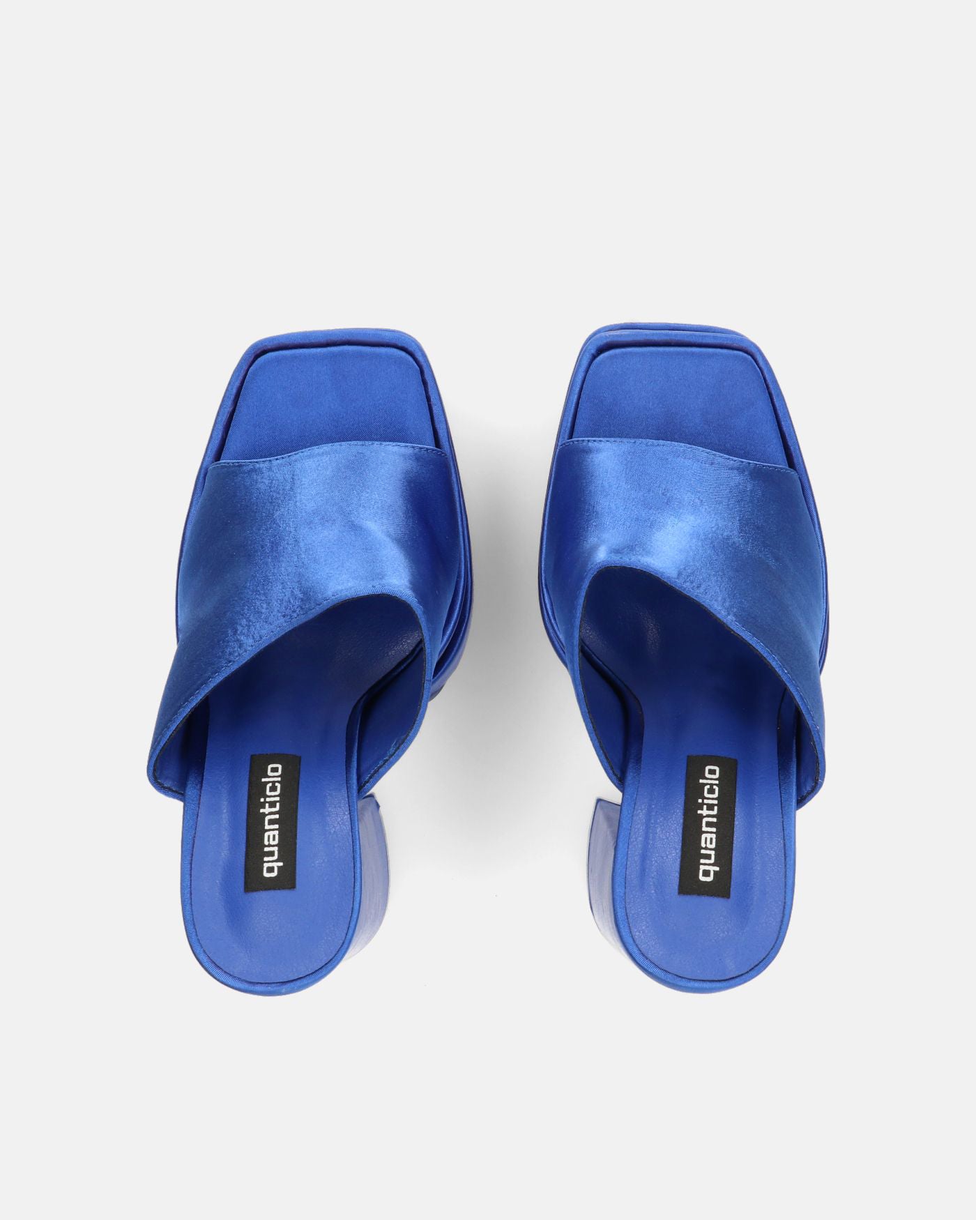 PHILOMENA - platform sandals in blue lycra