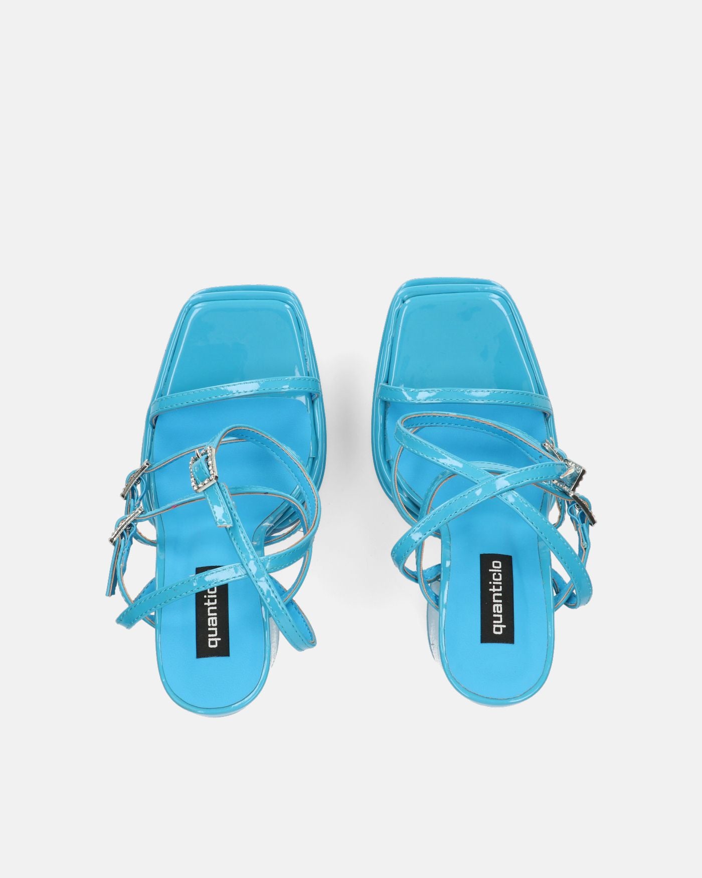 TEXA - sandals with strap and high heel in light blue