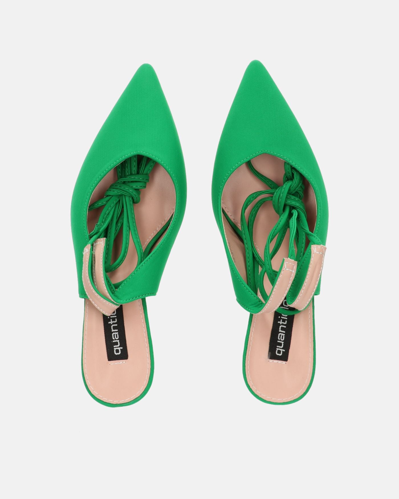 IOLE - green lycra stiletto heel shoes