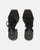 LORINA - black lycra sandals with heel and platform