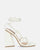 NURAY - high-heeled sandals in white eco-leather with laces