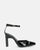 LUDWIKA - shoes with heel and strap in black glassy
