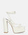 NADITZA - sandals with high heel and laces in white PU