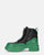 CHRISTIANE - green PU zipper shoes