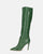 LOLY - green crocodile print heel boot
