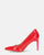 PORSHA - red glassy decolette with stiletto heel