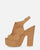MYRA - heeled platform sandals in nude