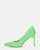 PORSHA - green glassy decolette with stiletto heel