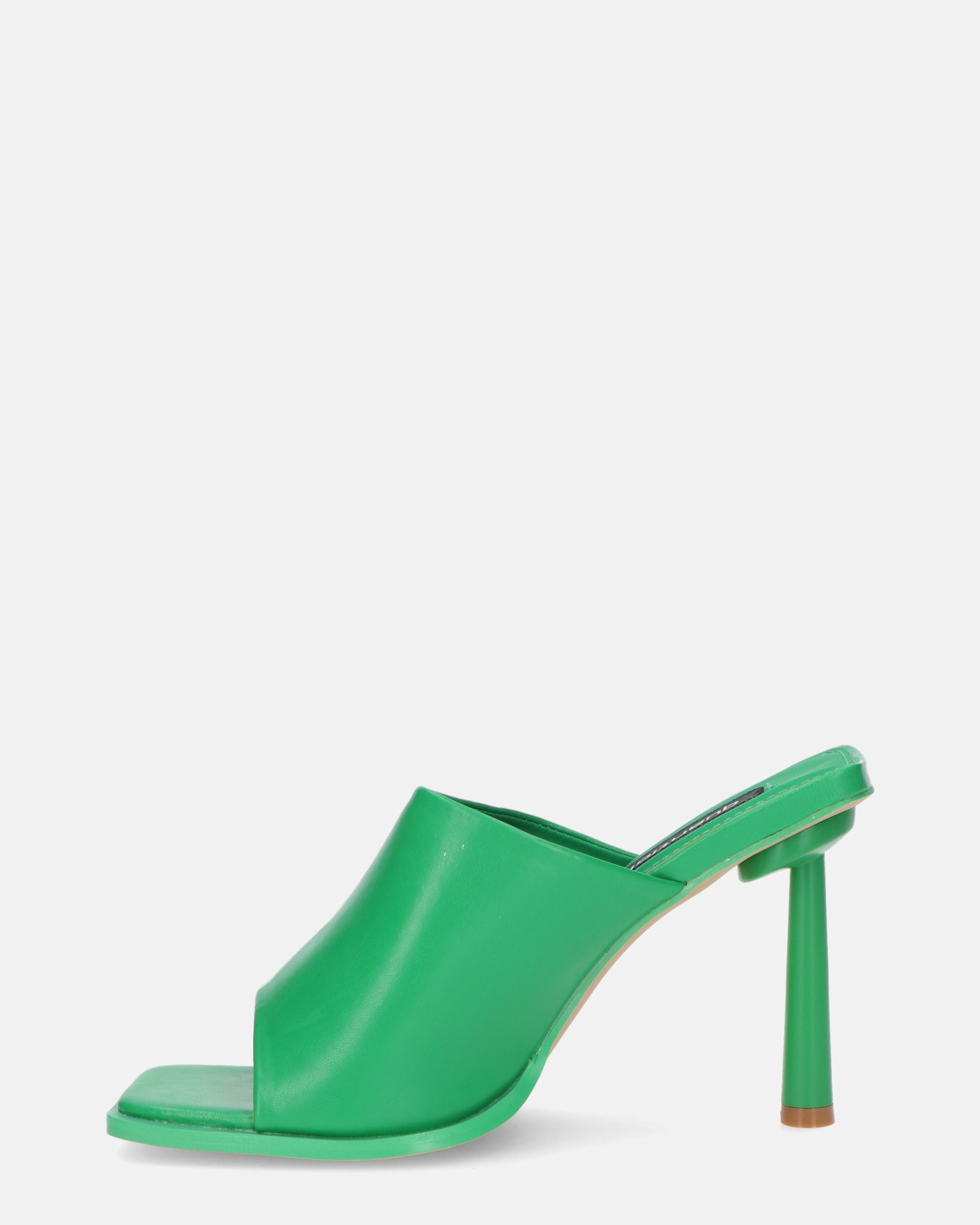 MIRANDA - green shoes with stiletto heels