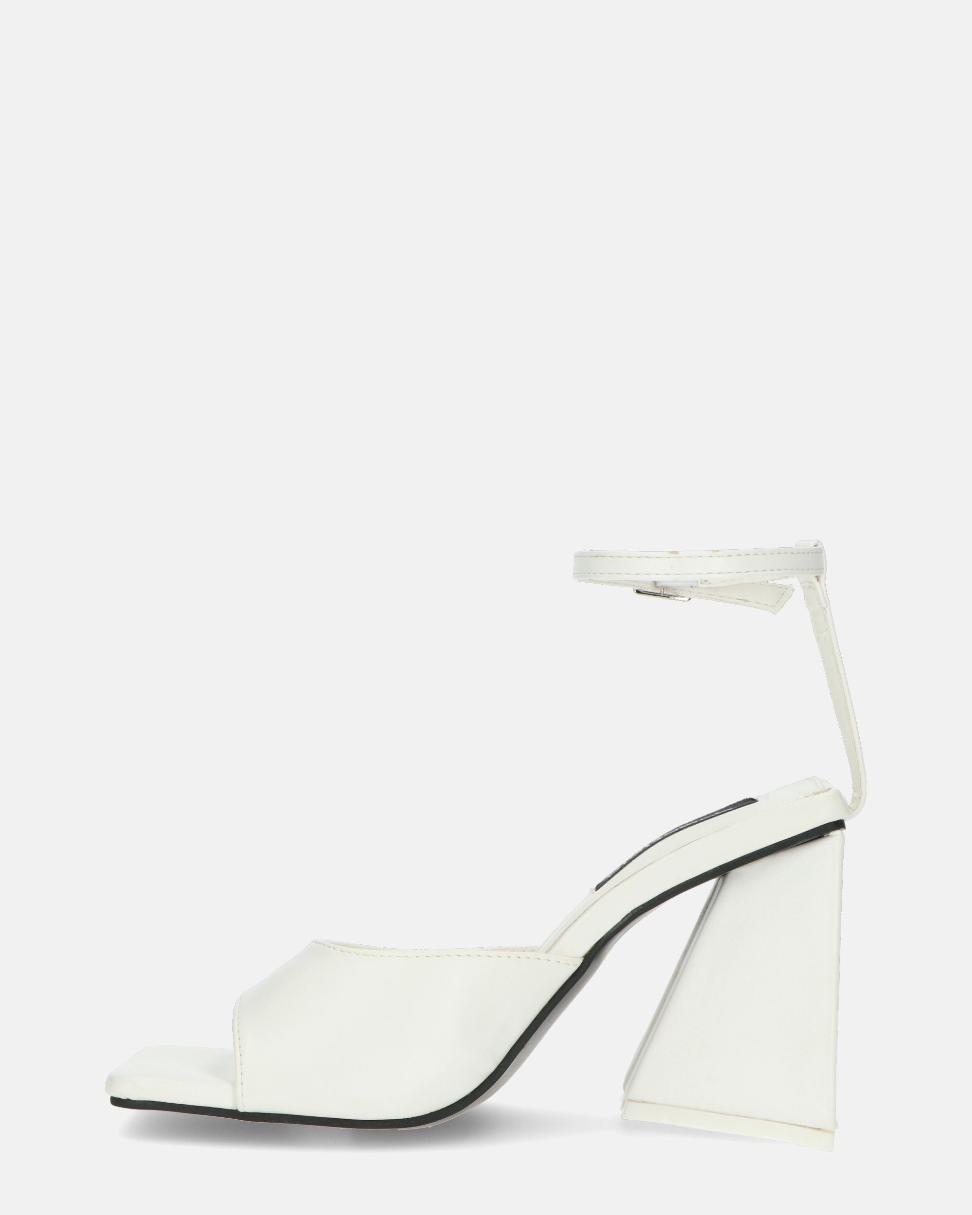 KUBRA - sandals with strap in white PU