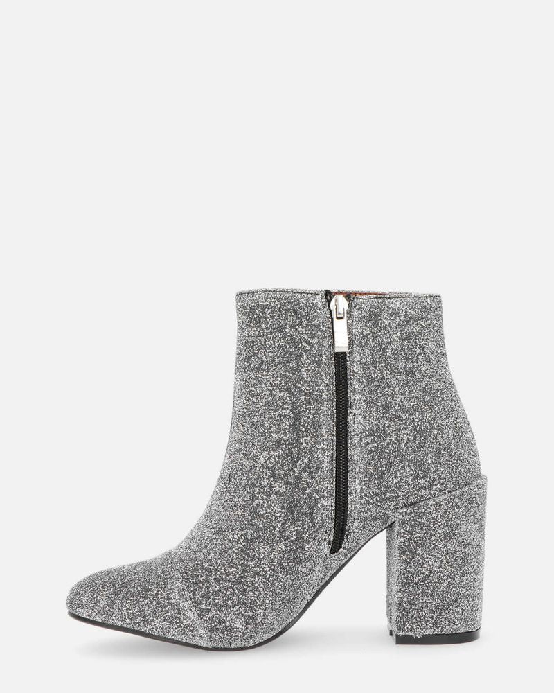 IRENE - ankle boots in grey glitter