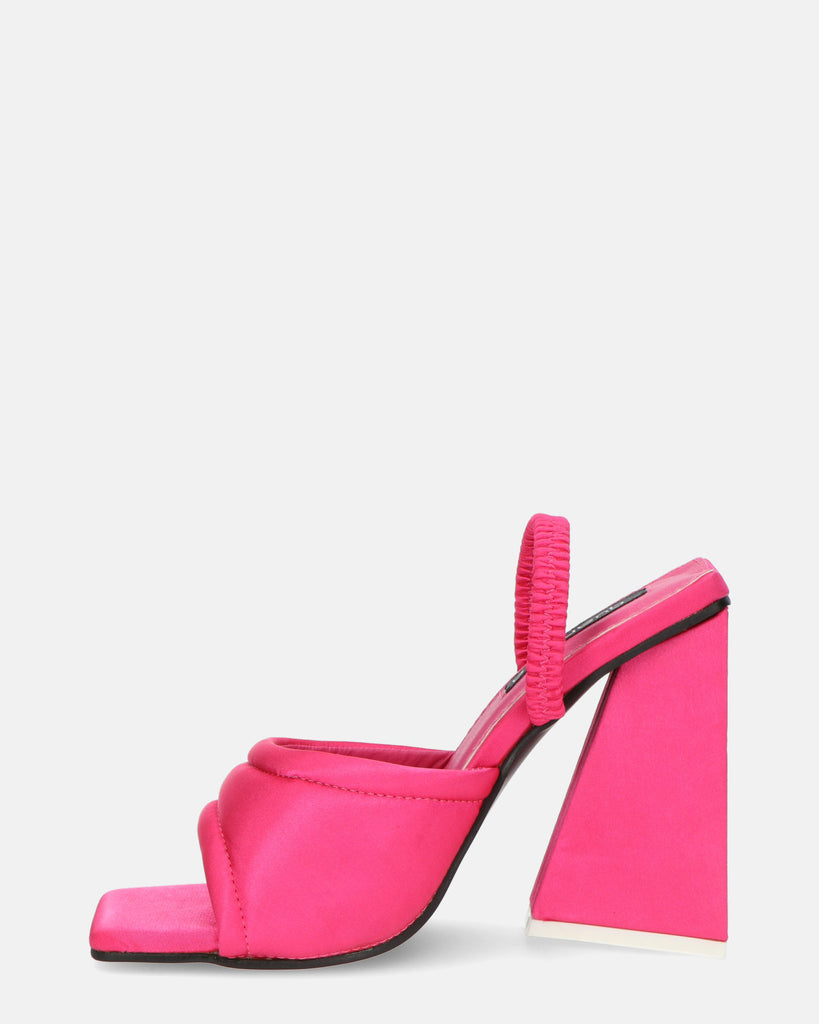 EMMI - pink heeled sandals with elastic