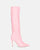 LOLY - pink snake print heel boot