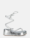 COHILA - silver glassy platform sandals