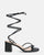 HOARA - heeled sandals in black PU