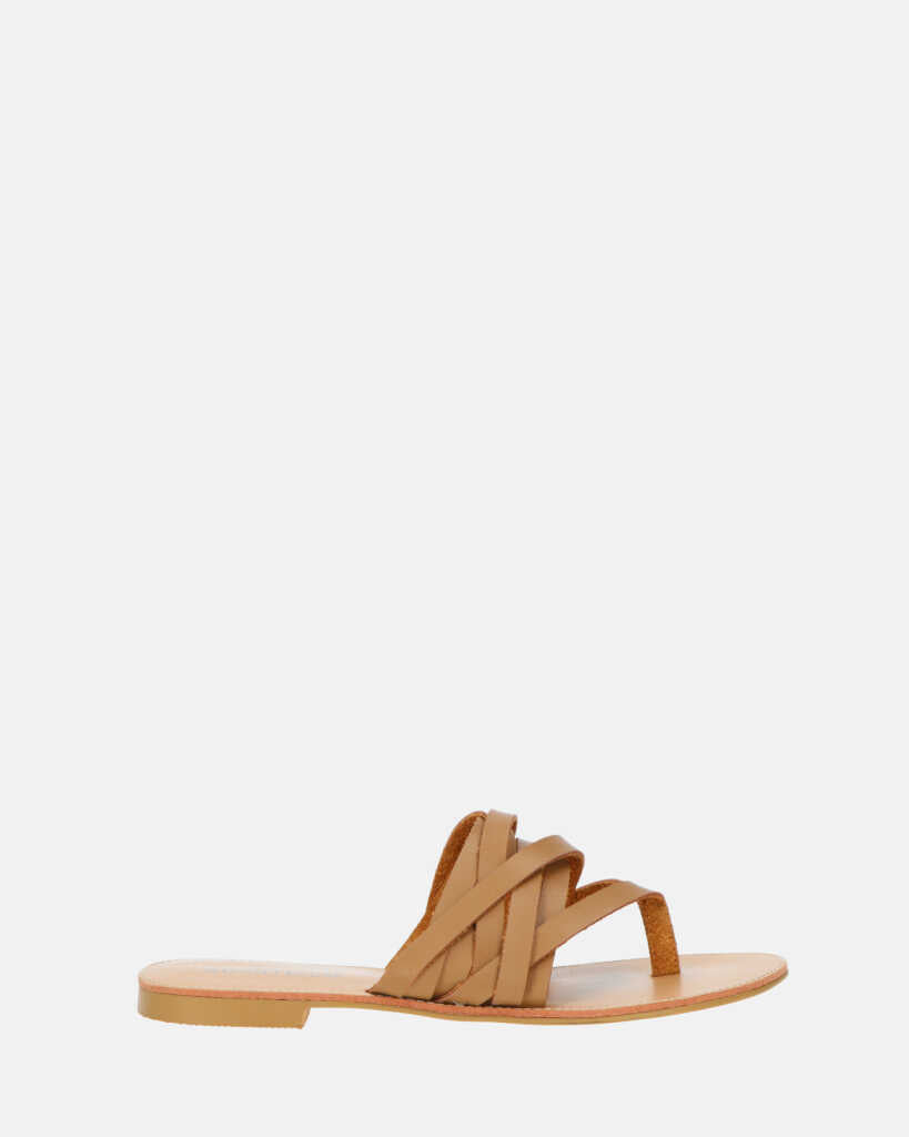 EMIR - multi strap toe sandals in brown