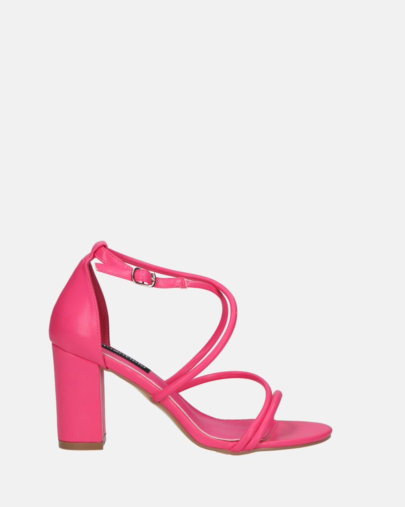 GEA - fuchsia PU heeled sandals