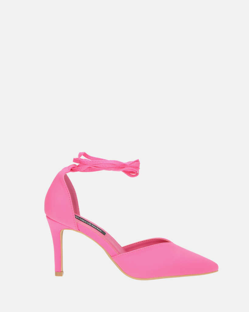 MAURA - pointed stiletto heels in fuchsia lycra