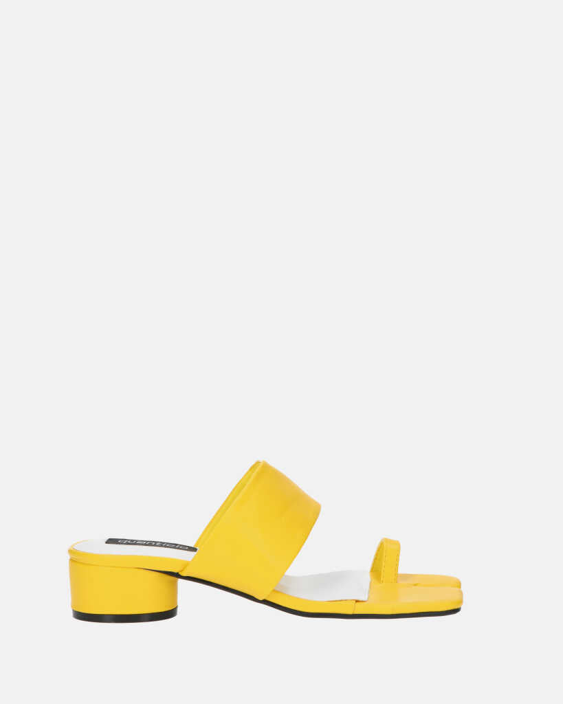 PIERA - low heel sandal in yellow