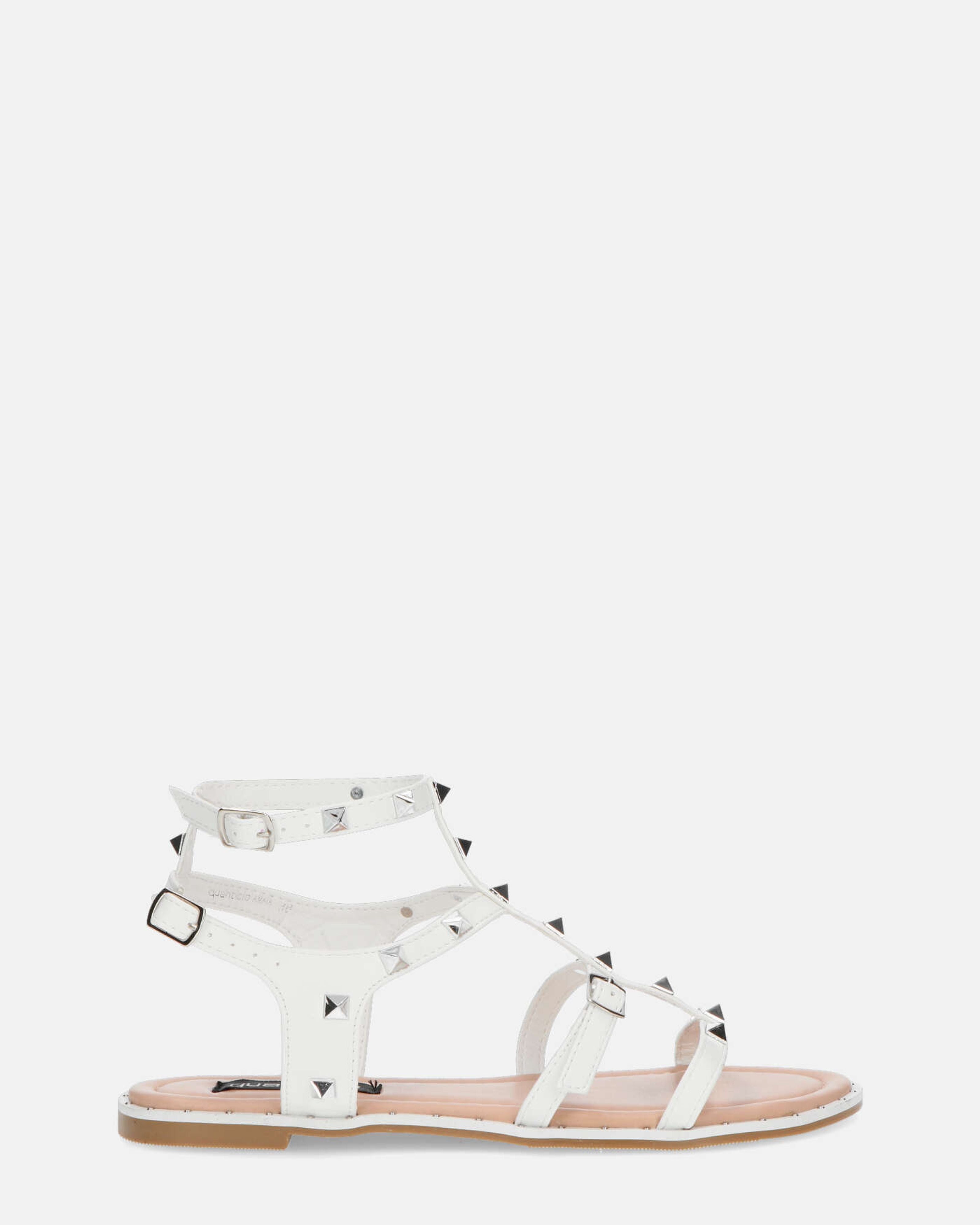 AMAIA - white strap flat sandals